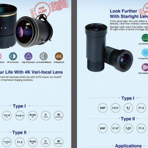 4K Resolution Varifocal Lens for 1/1.8