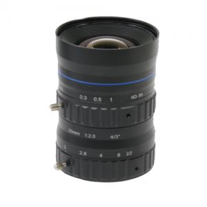 12MP Industrial Camera lens 25mm for sensor 4/3 '' C mount