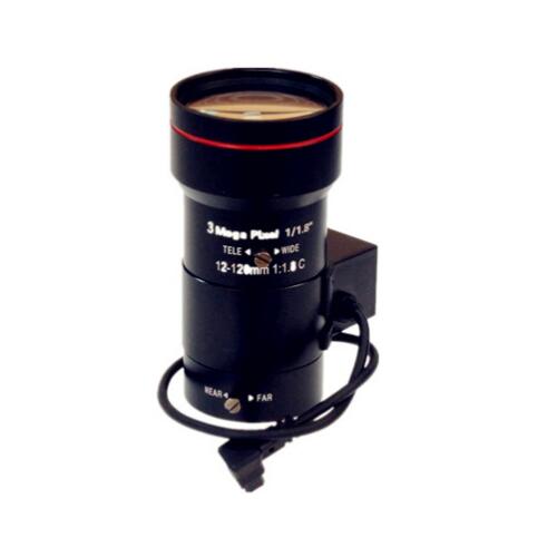 3Mega Pixel VF Lens 1/1.8‘’ 12-120mm Auto iris & Manual iris C 